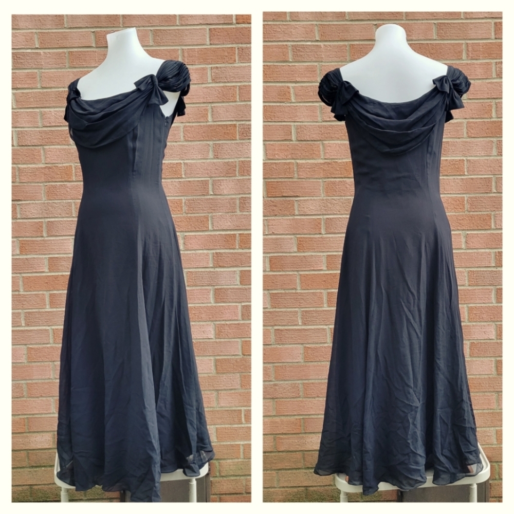 Laura Ashley Black Midi Dress